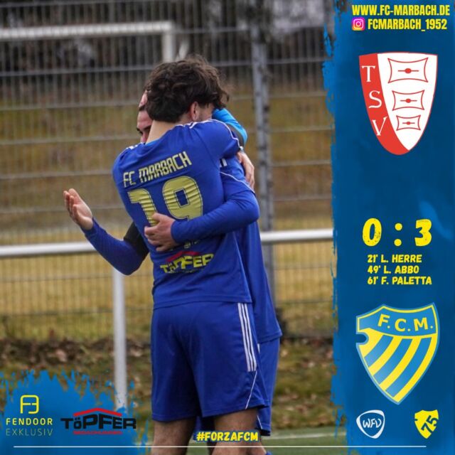 Herren l: Erfolgreicher Auftakt in die Saison! 🔵🟡

Unsere Jungs gewinnen ihr erstes Testspiel mit einem 3:0 beim TSV Stuttgart-Mühlhausen und starten damit erfolgreich in die Saison.

⚽️ Die Torschützen waren:

- Luis Herre (21. Minute)
- Lionel Abbo (49. Minute)
- Franco Paletta (61. Minute)

Bereits morgen wartet die nächste Herausforderung: Im heimischen Hainbuchstadion empfangen wir den Landesligisten VfR Heilbronn. Wir freuen uns auf eure Unterstützung. 💙💛

#forzaFCM🔵🟡

#einTeam #jubiläum #einVerein #vorbereitung