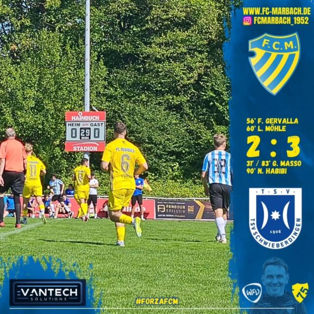 Herren I: Spiel in vier Minuten gedreht – am Ende dennoch ohne Sieg! 🔵🟡

Im heutigen Testspiel mussten wir uns trotz zwischenzeitlicher Führung unnötig geschlagen geben.

Nach einem frühen Rückstand zeigten unsere Jungs eine gute Reaktion und drehten die Partie innerhalb von nur vier Minuten. Im weiteren Spielverlauf konnte der Gegner das Ergebnis jedoch erneut zu seinen Gunsten drehen.

Bei bestem Fußballwetter endet der Test damit zwar mit einer Niederlage – trotzdem gilt: weiterarbeiten und weitermachen! 💪🏼💙💛

#forzaFCM 🔵🟡